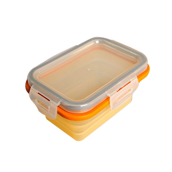 Silicone Collapsible Portable Lunch Box Bowl Bento Boxes Folding Food Storage Container Lunchbox for Outdoor Travel Free Shipping ZA2239