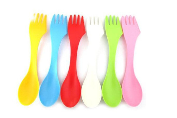 400set Spoon Fork Knife Travel Camping Home Hiking Lunchbox Utensils Spork Combo Outdoor Camping Picnic Tableware C052