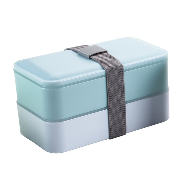 Wholesale-High Quality Eco-friendly Nontoxic Double Layer Sealed Heat Preservation and Microwaveable Lunch Box Three Colors for Choose