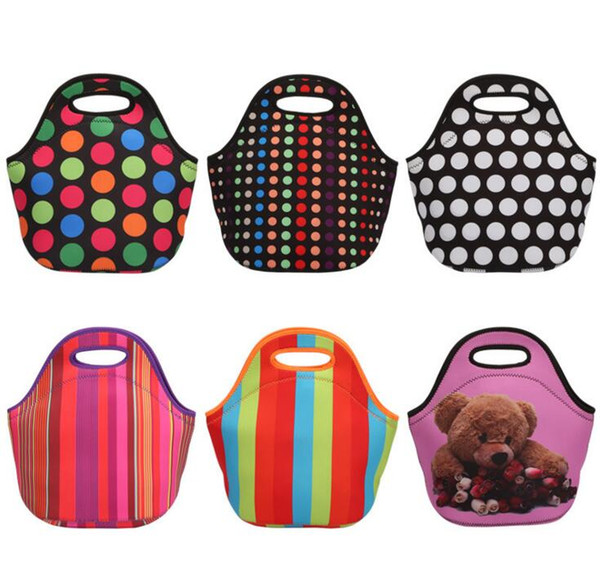 Reusable Neoprene Lunch Tote Bag Large Thick Fashion picnic waterproof cooler insulated bag for Men Women Adults Kids