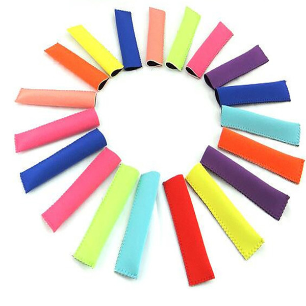 18*5.5cm popsicle sleeve Popsicle Holders Pop Ice Sleeves Freezer Pop Holders Kids Summer Ice Bag Kitchen Organization Tools HH7-378