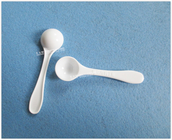 Free shipping Bulkpack- 1 gram HDPE plastic medical powder spoon measuring scoops 8 x 2cm - 100pcs/lot OP909