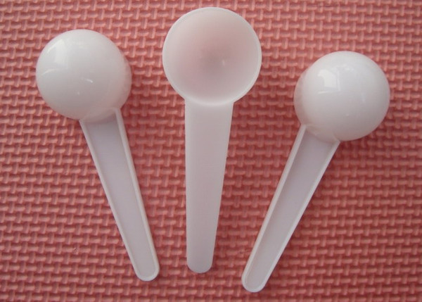 Free shipping 10g gram 20ML food grade PP medical milk powder Liquid spoon plastic scoop 105x35.5x30mm -100pcs/lot OP975