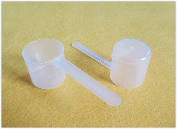 Free shipping 30 grams 60ML transparent plastic HDPE scoop / spoon for milk /washiing powder, bulk pack - 100pcs/lot OP857