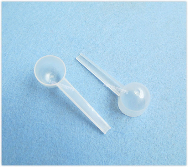 Plastic Scoop 5 gram 10ML Measuring Tool HDPE Spoon for food Liquid medical milk powder - clear 100pcs/lot OP858