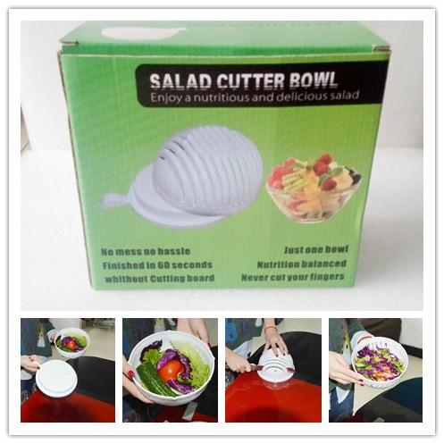 Hot Sale Salad Cutter Bowl Maker Make Your Salad In 60 Second Great Salad Tools Easy Fruit Vegetable Washer