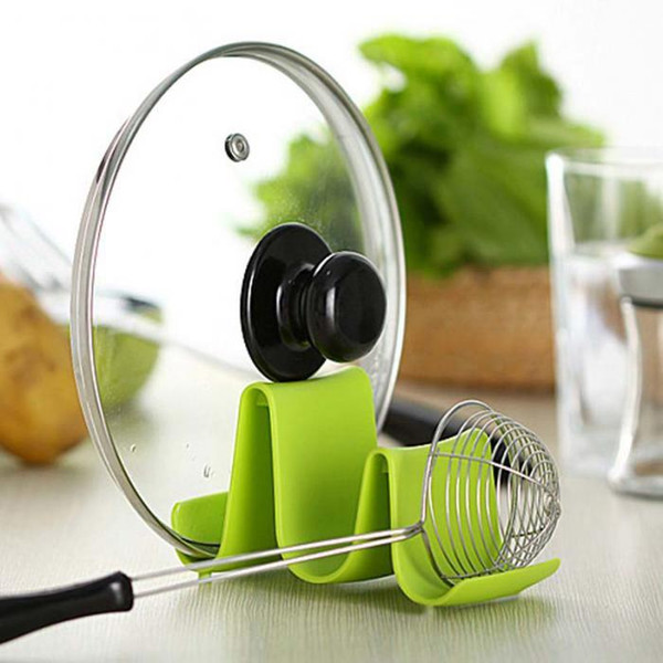 Plastic Kitchen Wave Shape Pot Pan Cover Lid Shell Stand Holder Racks Ladle Spoon Storage Rack Cooking Tools