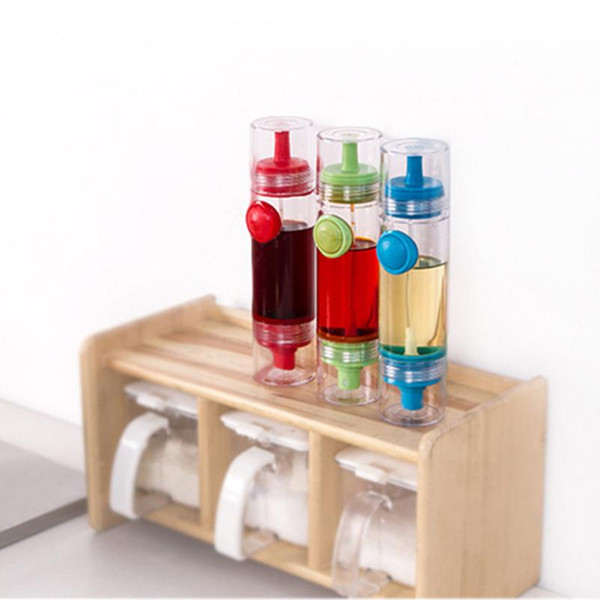 3Colors 2 in 1 Kitchen BBQ Condiment Oil Soy Sauce Vinegar Spray Bottle Cruet Dispenser not-toxic For home restaurant