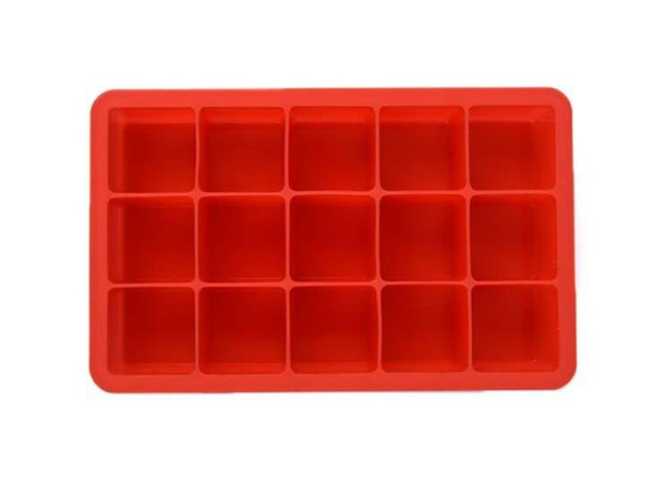 Silicone Square Ice Cube Tray Maker Mold Mould Making Candy Chocolate Baking Cake Fruit Pudding for Cocktail Cola Bar Pub Party 15 Units hot