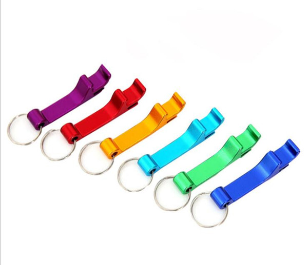 Metal Aluminum Stainless Steel Alloy Keychain Key Chain Ring With Beer Bottle Openers multiple colors Multifunction Tool sale