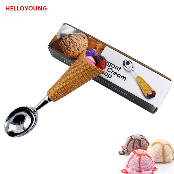 DIY Resin 1 pc Handle Stainless Steel Ice Cream Spoon Ice cream spoon Ice cream stacks fruit Spoon