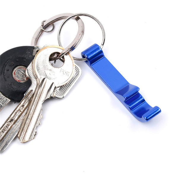 10pcs Portable 4 in 1 Bottle Opener Key Ring Chain Keyring Keychain Metal Beer Bar Tool Claw Gift