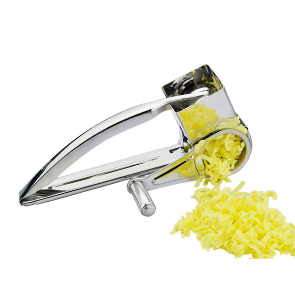 Rotary Cheese Grater Cheese Cutter Slicer Shredder 4 Interchanging Rotary Ultra Sharp Cylinders Stainless Steel Drums & Slicer