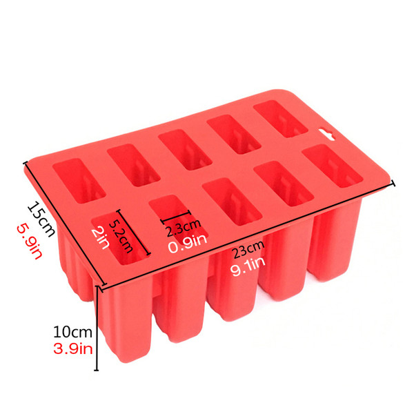 Eco-Friendly Food Grade Silicone Popsicle Mold Ice Cream Tray Summer Cool Ice Popsicle Mold With Cover Kitchen Mold