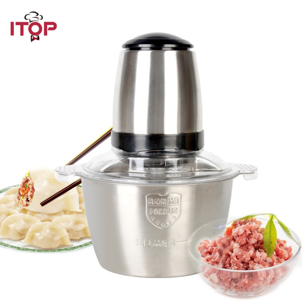 ITOP Stainless Steel Meat Grinder Chopper Electric Automatic Mincing Machine Meat Cuutter High-quality Household Grinder Food Processor