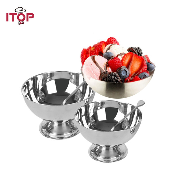 Ice Cream Cup 9cm 10cm Stainless Steel Ice Cream Cup Small Dessert Sorbet Bowl Cake Cup Kitachen Aceesoories