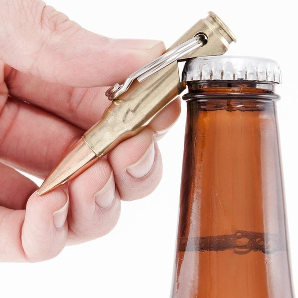 New Arrival Creative Keychain bullet bottle opener Shell case shaped opener Great gift idea for military fan Free shipping