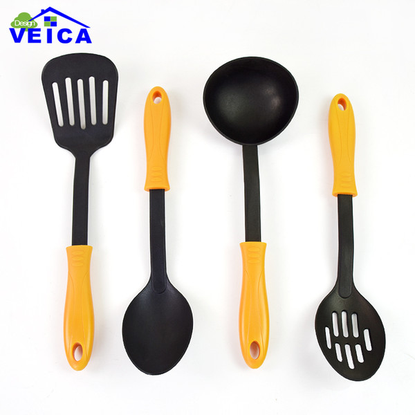 4pcs/set Kitchen Cooking Utensil Set Heat Resistant Cooking Tools including Spoon Turner Spatula Soup Ladle