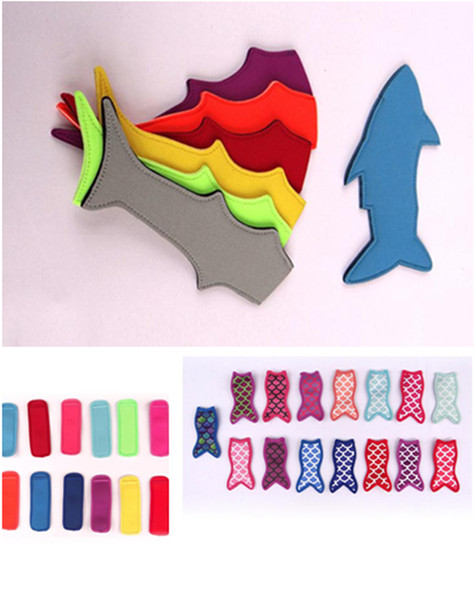 Popsicle Holder New shark style ice lolly sets of colorful summer ice Cream tools Ice Pop For kids children's gifts T5I006