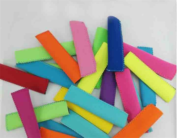 Popsicle Holders Pop Ice Sleeves Freezer Pop Holders 15x4.2cm for Kids Summer Kitchen Tools 10 color