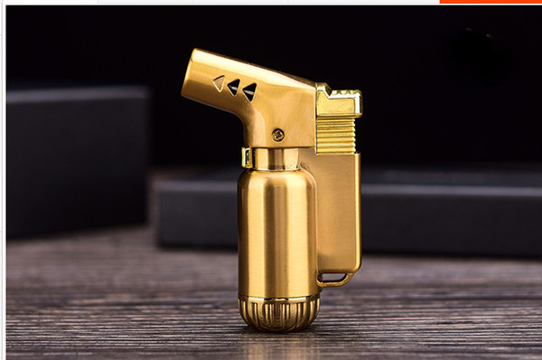 new arrive upgrade portable metal Butane Torch gun lighter Jet flame Windproof Refill cigar Lighter kitchen Tool Spray Gun Jet Flame lighter