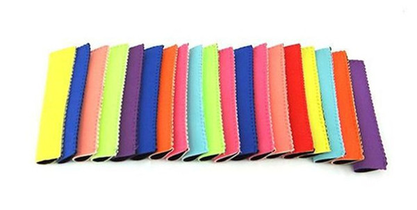 Popsicle Holders Pop Ice Sleeves Freezer Pop Holders 15x4.2cm for Kids Summer Kitchen Tools 10 color