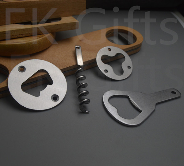 Stainless Steel Bottle Opener Part With Countersunk Holes Round Or Custom Shaped Metal Strong Polished Bottle Opener Insert Parts