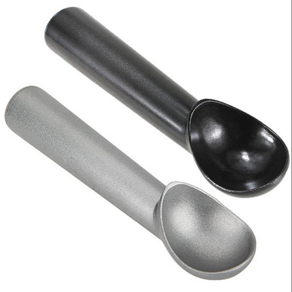 18cm Silver Black Kitchen Aluminum alloy Non-Stick Dessert Ice Cream Scoop Spoon - Ice Cream Tools Kitchen Accessories