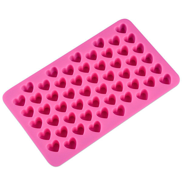 Silicon chocolate molds heart shape 66 holes silicon cake mold silicon ice tray jelly moulds soap mold cake bakeware tools 11x18.5x1.4cm