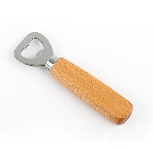 Kitchen Bottle Opener Tools Wooden Handle Beer Openers Bar Tools Soda Beer Bottle Cap Opener Wine Bottle Opener Tool KKA2638