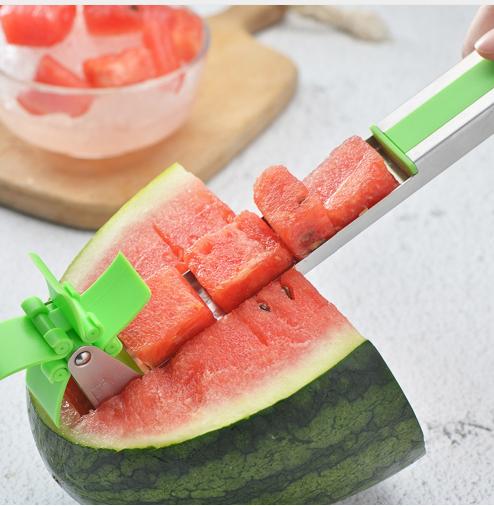 Watermelon Cutter Slicer Tongs Corer Fruit Vegetable Tools Kitchen Gadgets Stainless Steel Watermelon Knife Cutting Peelers