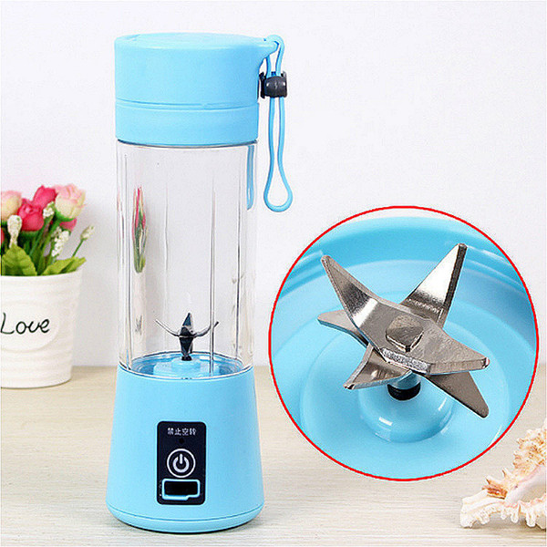 2019 New Mini Portable Juicer Bottle Juice Blender 380ML With Charge Of USB Data Line Vegetables Fruit Squeezers