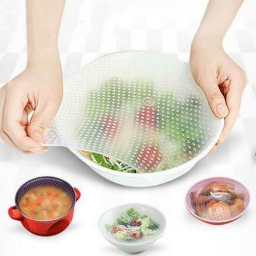 Reusable Silicone Plastic Wrap Seal Vacuum Food Fresh Magic Wrap Kitchen Gadget