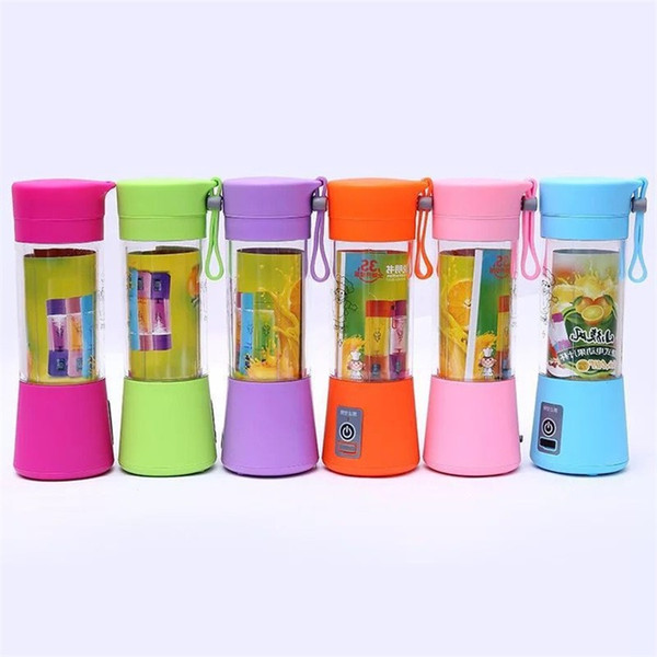 Personal Blender Portable Blender USB Juicer Cup Electric Juicer Bottle Fruit Vegetable Tools 7 Color 20pcs/lot T2I132