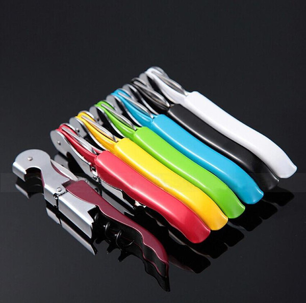 100pcs/lot Wine Corkscrew Opener Stainless Steel Bottle Opener Wine Corkscrew Tool Easy Use