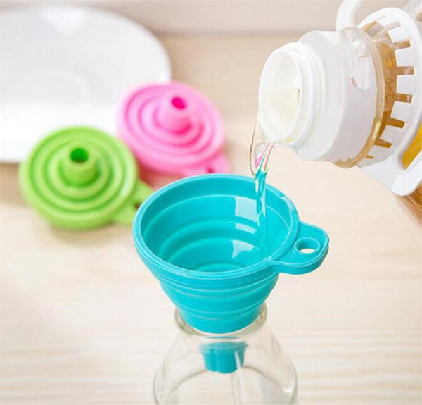 Mini Silicone Collapsible Funnel Foldable Funnel for Liquid Transfer C031