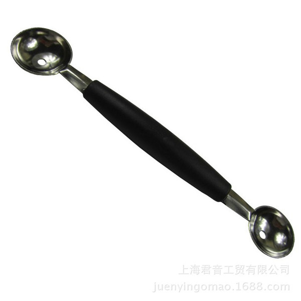 Fashion Hot Stalinless Steel Cook Dual Double Melon Baller Ice Cream Scoop Fruit Spoon