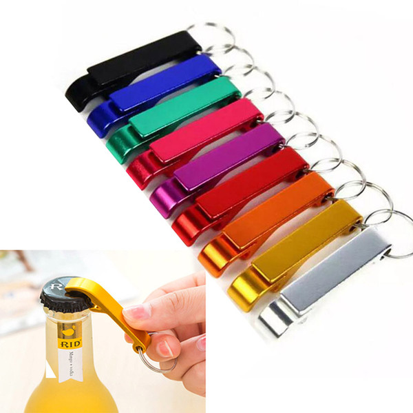 Portable Aluminum Alloy Stainless Steel Keychain Beer Bottle opener with keyChain 2-in-1 Design for Party Gift Multifunction Tool