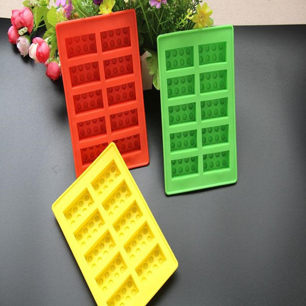 Silicone LEGO Brick Style Freezer Ice Cube Tray Ice Mold Maker Bar Party Drink DIY Building Block Sharped Ice Tray 100pcs