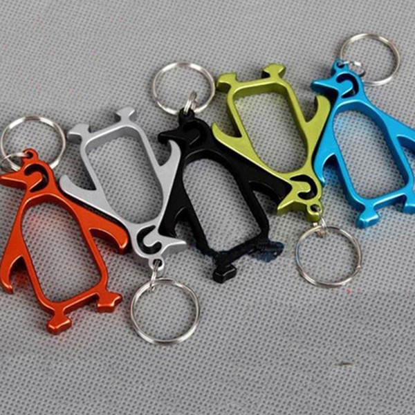 Penguin Shaped Bottle Opener Keychain Buckle Metal Bottle Opener Unique Gift