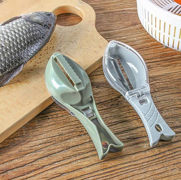 Practical Fish Scale Remover Plastic Descaler Cleaning Scraper Kitchen Fruit Vegetable Peeler Useful Scraper Accessories Free Shipping