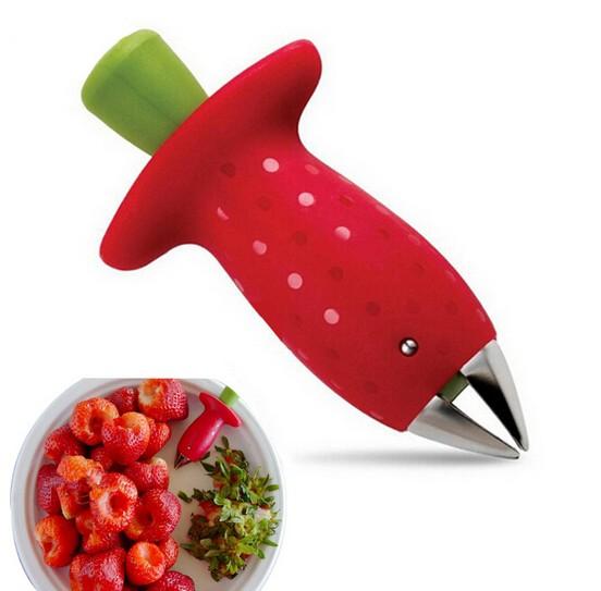 10pcs/lot Strawberry Hullers Fruits Digging Tools Tomato Nuclear Corers Stalks Stem Remover Fruit Knife Kitchen Accessories OK 0253