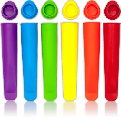 Silicone Ice Pop Maker Molds Popsicle maker FDA Approved & Food Grade Material 6 color DIY kid Ice Cream Tools