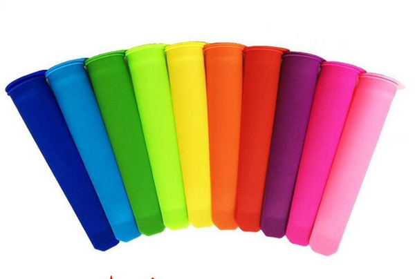 free shipping High Quality Friendly FDA Silicone Ice Pop Makers Molds 20cm(0.79inch) Length/Popsicle Molds 10 color choose