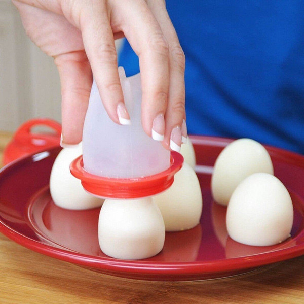 New FDA Egg Maker TV Egg Cooker Silicone Hard Boiled Eggs cup without the Shell Eggies 6pcs/set