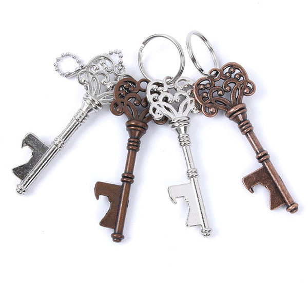 Retro Mini Bottle Openers Portable Key Shape Steel Bottle Openers Beer Wine Bottle Opener Keychain Open Tool DLH128