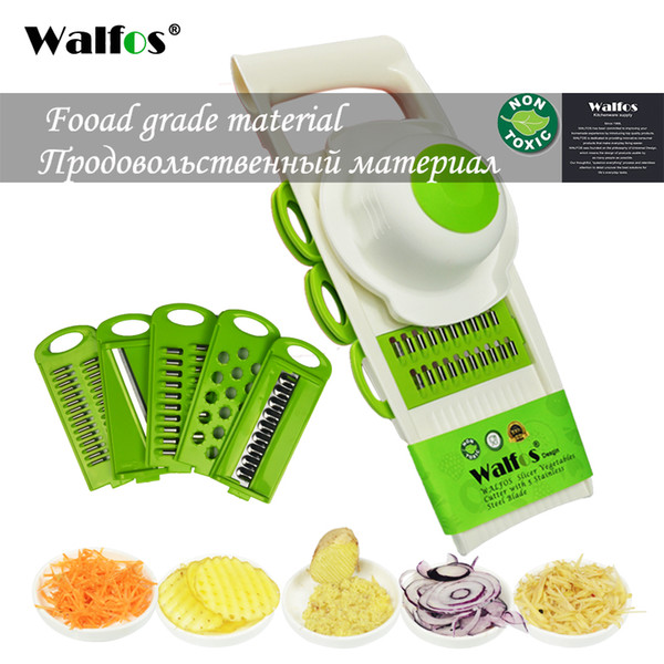 Walfos Mandoline Peeler Grater Vegetables Cutter Tools With 5 Blade Carrot Grater Onion Vegetable Slicer Kitchen Accessories