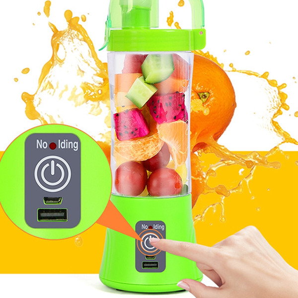 2 Blades Portable Juicer Juice Smoothie Smothie Maker Electric Rechargable Blender Extractor Machine Fruit Vegetable Kitchen Dining Cut Tool