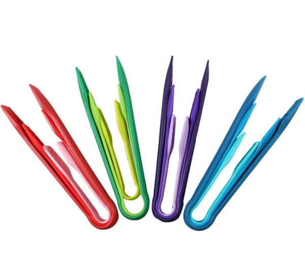 Set of 3 Colorful Plastic Kitchen Clips PP Food Bread Salad Tongs Baking Tools Useful PP Clips for Cake, Salad, Ice Cube etc