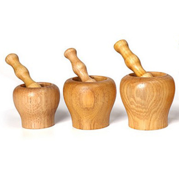 Wood mash garlic pot kitchen articles factory direct sale